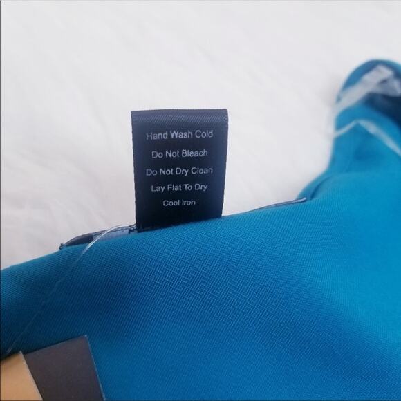 Veronica & Stella Teal Embroidered Keyhole Top Coastal Grandma Bohemian - Picture 7 of 7